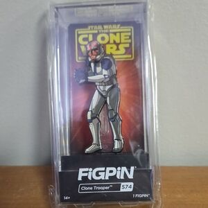 FiGPiN Clone Trooper Collectible Pin - Black, White, and Red